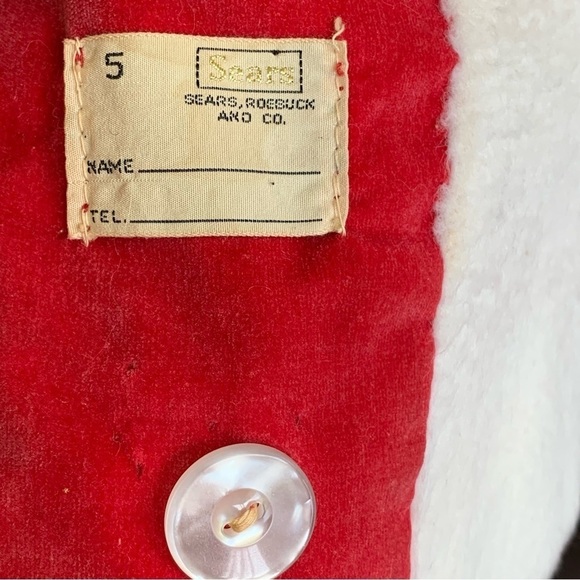 Vintage Girls Winter Coat with Hand Warmer Muff Sears Youth Jacket Size 5 - Picture 4 of 9